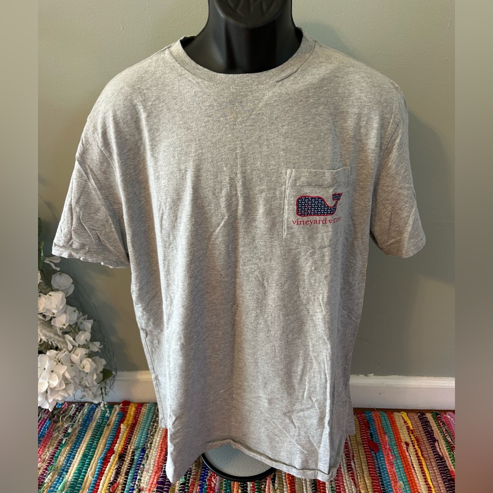 NEW Vineyard Vines American Flag Whale Shirt Team USA Olympics World Cup Large - Picture 3 of 5